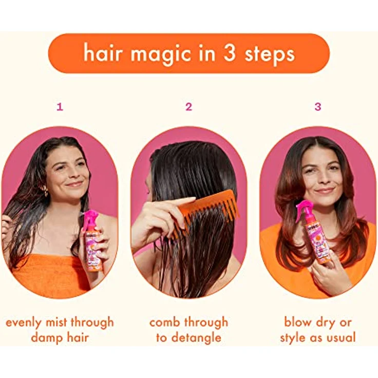 amika The Wizard Silicone-Free Detangling Primer 200 ml | All-in-One Haarspray mit Hitzeschutz bis 230 °C und Anti-Frizz-Effekt für alle Haartypen – Bild 4