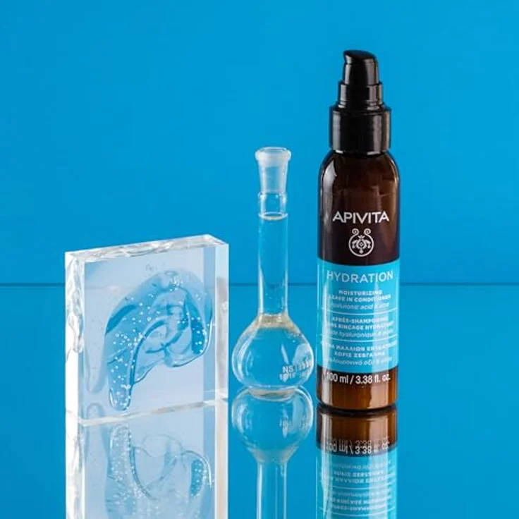 Apivita Hyaluronic Hydra Leave In Conditioner, 100 ml, feuchtigkeitsspendender Conditioner ohne Ausspülen für geschmeidiges Haar – Bild 5