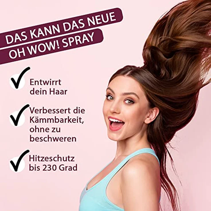 Plantur 21 #langehaare Oh Wow! Spray, Leave-in Pflege mit Hitzeschutz bis 230°C, 100 ml, für sofortige Kämmbarkeit und natürlichen Glanz – Bild 4