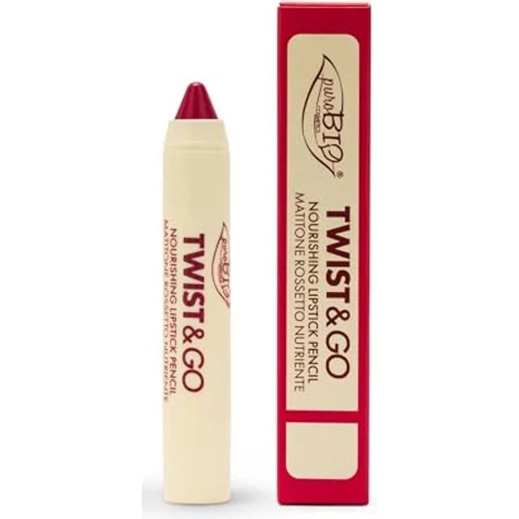 puroBIO Cosmetics Twist&Go, pflegender Lippenstift in Indian Pink, 2.9 g mit cremiger Textur und veganer Formel – Bild 2