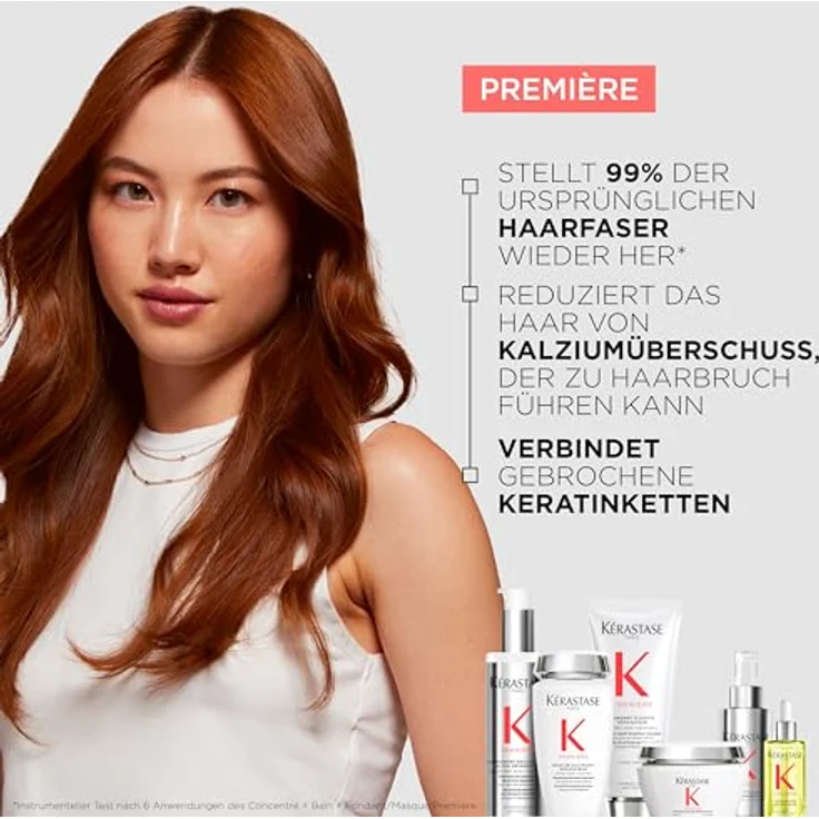 Kérastase Première, Reparierendes Anti-Haarbruch und Anti-Frizz Serum für geschädigtes Haar, Mit Peptiden und Glycin, Sérum Filler Fondamental Hair Serum, 90 ml – Bild 4