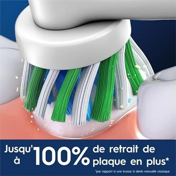 Oral-B Pro Cross Action Aufsteckbürsten, 6 Stück, X-förmige Filamente für bis zu 100% mehr Plaque-Entfernung, kompatibel mit allen wiederaufladbaren Oral-B Zahnbürsten – Bild 6