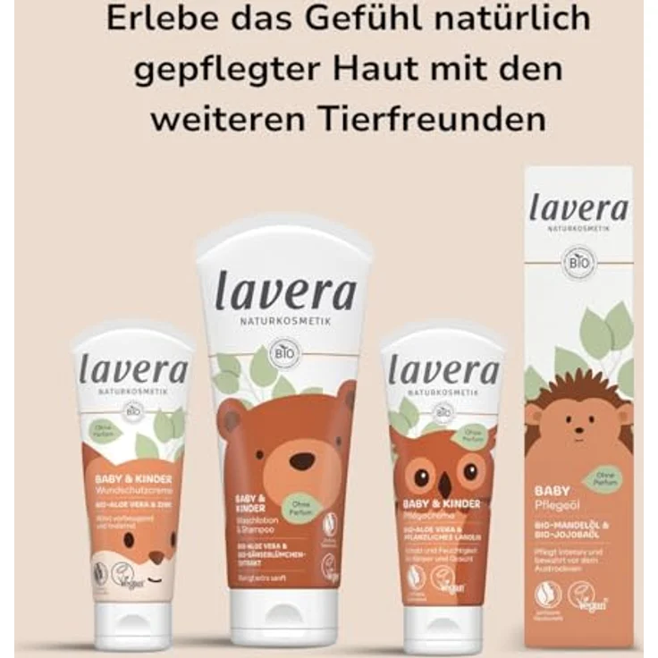 Lavera Baby & Kinder Waschlotion & Shampoo DT, 2-in-1 Reinigung für empfindliche Haut und Haar, 200 ml, vegan und NaTrue-zertifiziert – Bild 5