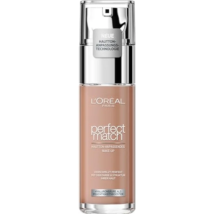 L'Oréal Paris Make up, Flüssige Foundation mit Hyaluron und Aloe Vera, Perfect Match Make-Up, Nr. 8.5.D/8.5.W Toffee, 30 ml – Bild 1