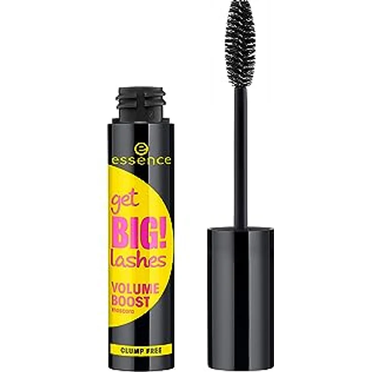 essence get BIG! lashes VOLUME BOOST mascara, Wimperntusche, klumpenfrei, schwarz, schwunggebend, definierend, verlängernd, volumengebend, vegan, ohne Parfüm, ohne Alkohol (12ml) – Bild 2