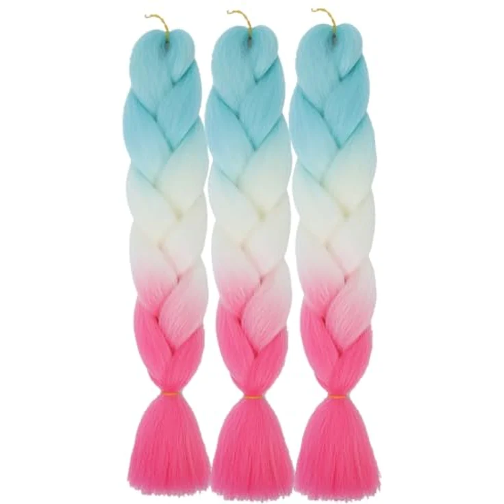 Shangxiu Ombre Braiding Hair, 24" Haarverlängerungen aus hitzebeständigem Kunsthaar, 300g, Jumbo Flechten für kreative Frisuren – Bild 2
