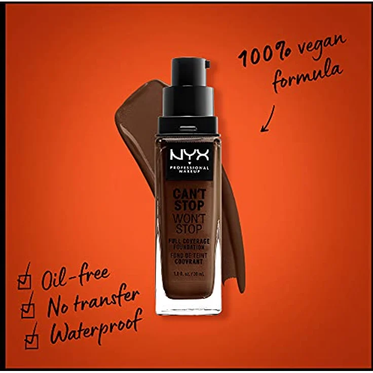 NYX Professional Make-up Can't Stop Won't Stop Deep Espresso 30 ml – Bild 2