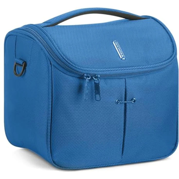 RONCATO Ironik 2.0 Beauty Case Denim, Kosmetiktasche mit vielen Fächern und verstellbarer Trennwand – Bild 2