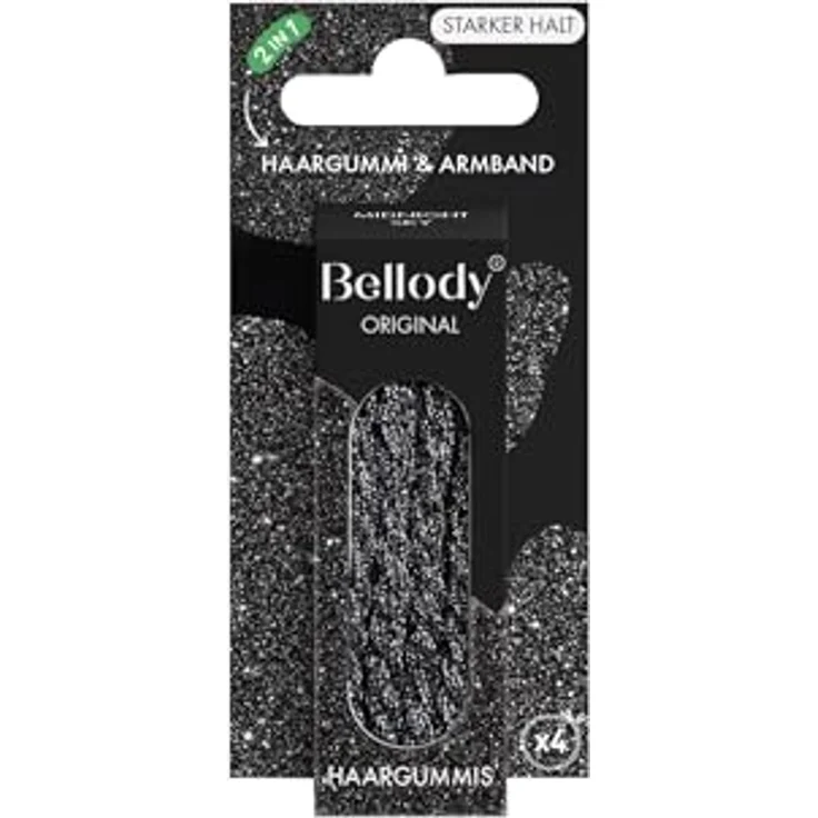Bellody Haargummis Original, flexible Riffelstruktur für sicheren Halt und stylisches Armband, 4er Pack – Bild 3