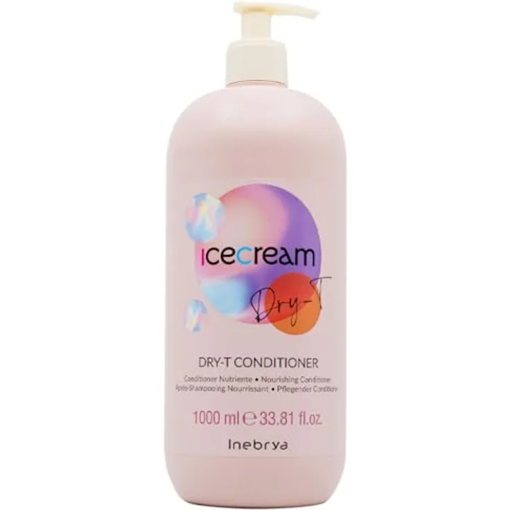 Inebrya Ice Cream Dry-T Conditioner Nährstoff-Conditioner, 1000 ml - Langlebigkeit und einfache Bedienung