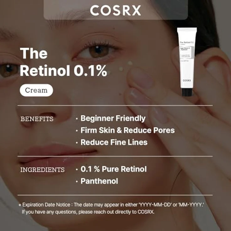 Cosrx Retinol 0.1 Gesichtscreme, feuchtigkeitsspendend und glättend, 20 ml – Bild 2