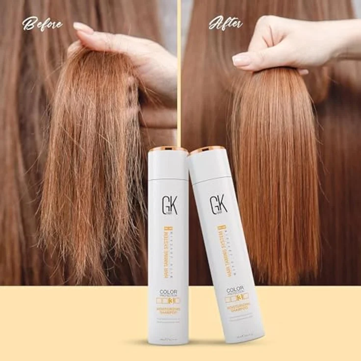 GK HAIR Global Keratin Moisturizing Shampoo 300ml - Shampoo ohne Silikone, Sulfate und Parabene - Pflegt trockenes und geschädigtes Haar - Damen und Herren – Bild 2