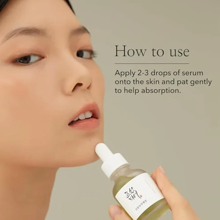 Beauty Of Joseon Calming Serum Green Tea + Panthenol, Gesichtsserum für empfindliche Haut, 30 ml, beruhigend und stärkend – Bild 5