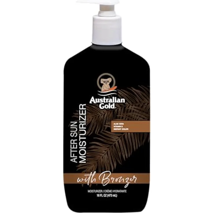 Australian Gold After Sun With Bronzer, After Sun Creme mit Bronzer für Gesicht und Körper, 473 ml