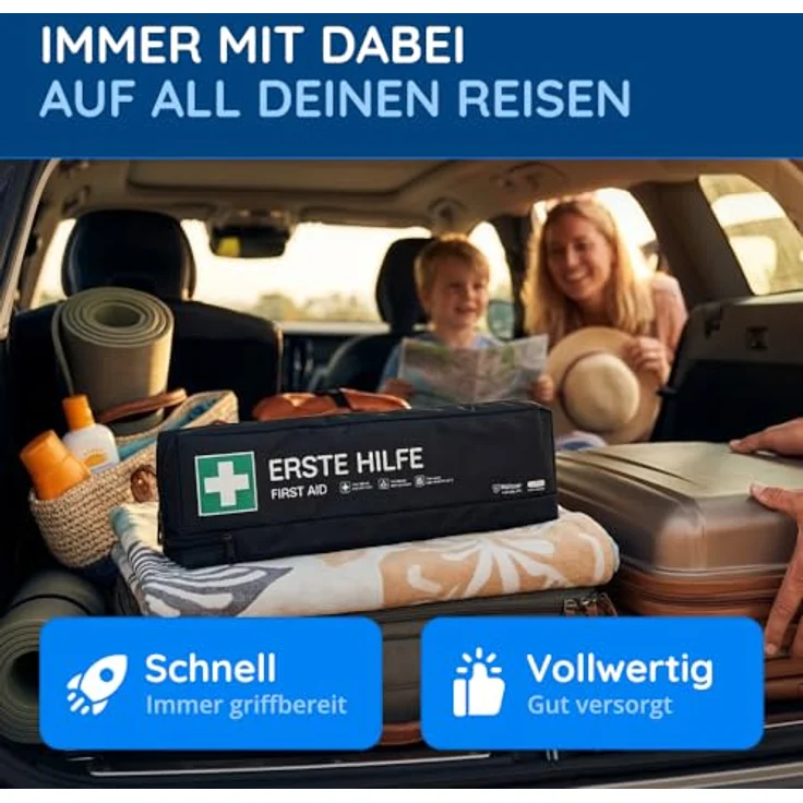 Flexeo KFZ-Verbandtasche inkl. Warndreieck und Warnweste (längliche Form) – Bild 4