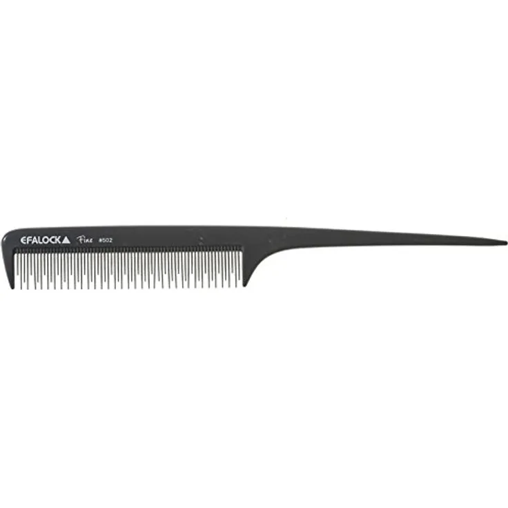 Efalock Professional Fine Stielkamm Toupierzahnung, 2er Pack, (2x 1 Stück)