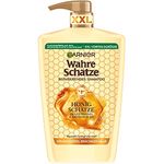Garnier Wahre Schätze Reparierendes Shampoo Honig Schätze; XXL Format 1L, kräftigt und nährt strapaziertes und brüchiges Haar, 1000 ml