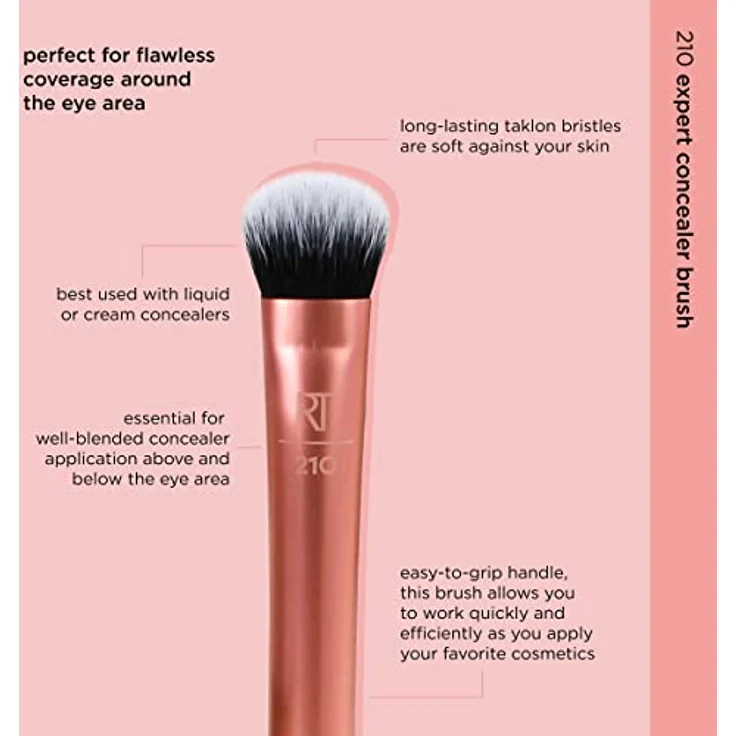 Real Techniques Expert Concealer Brush Make-up Pinsel, Concealer, geeignet für Concealer, Dekorative Kosmetik Make-up Accessoires – Bild 3