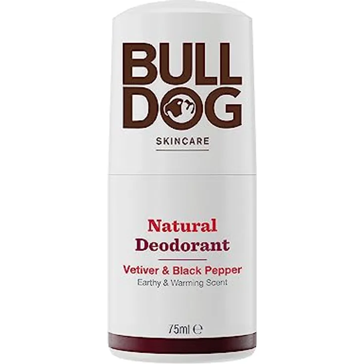 Bulldog Vetiver and Black Pepper Deodorant, 75 ml - Männer-Deo mit langanhaltendem Schutz und Frische, pflegt die Haut