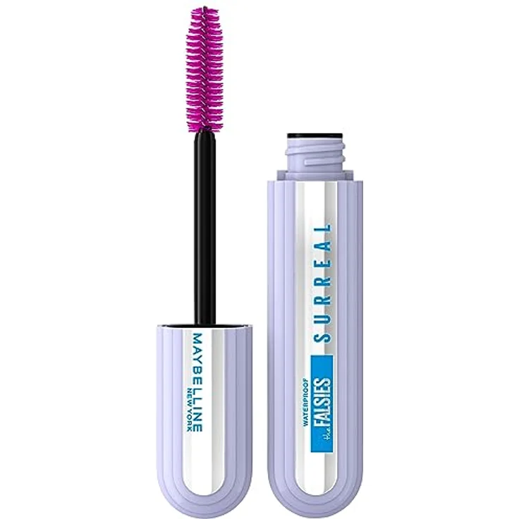 Maybelline New York Mascara mit Falsche Wimpern Effekt, Mit Hybrid Faser Techologie und verlängernder Helix Bürste, The Falsies Surreal Mascara, Schwarz, wasserfest, 10 ml – Bild 2