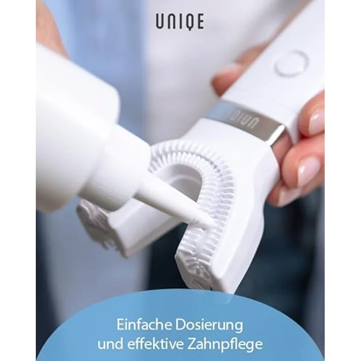 UNIQE One Mix Starterset, Schallzahnbürste mit Lamellen-Technologie, inkl. 3 Mundstücke und Zahngel für intensive Plaque-Reduktion – Bild 4