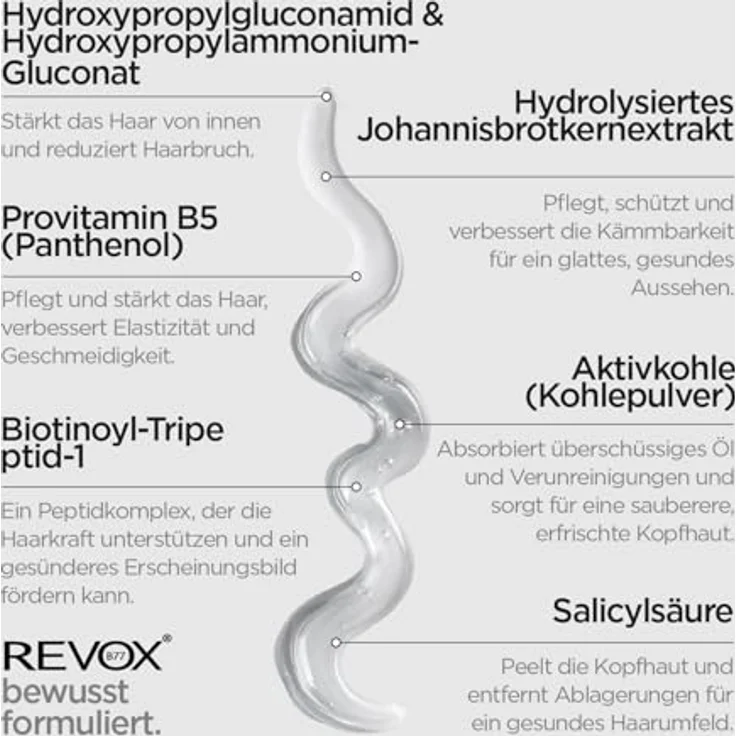 Revox B77 PLEX Detox Shampoo, 260 ml, reinigt Haar und Kopfhaut, vegan, ohne Sulfate und Silikone – Bild 3