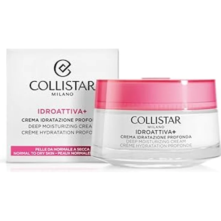 Collistar Idroattiva+ Crema Idratazione Profonda, Gesichtscreme, 100H Feuchtigkeit, Umschmeichelnde Textur, 50 ml, für normale bis trockene Haut – Bild 2