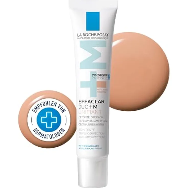 La Roche-Posay Effaclar Duo+M Unifiant Mittel, Getönte Gesichtspflege gegen Unreinheiten, Anti-Rückfall, 40 ml