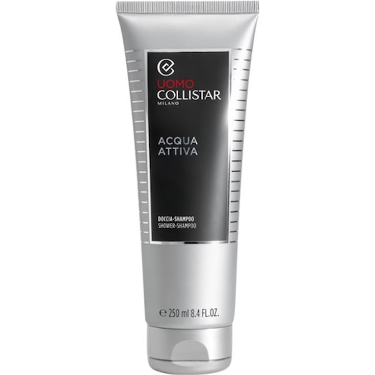 Collistar Acqua Attiva Shower Shampoo Duschgel Herren, 250 ml, belebender Duft mit sizilianischen Orangen, SLES-frei