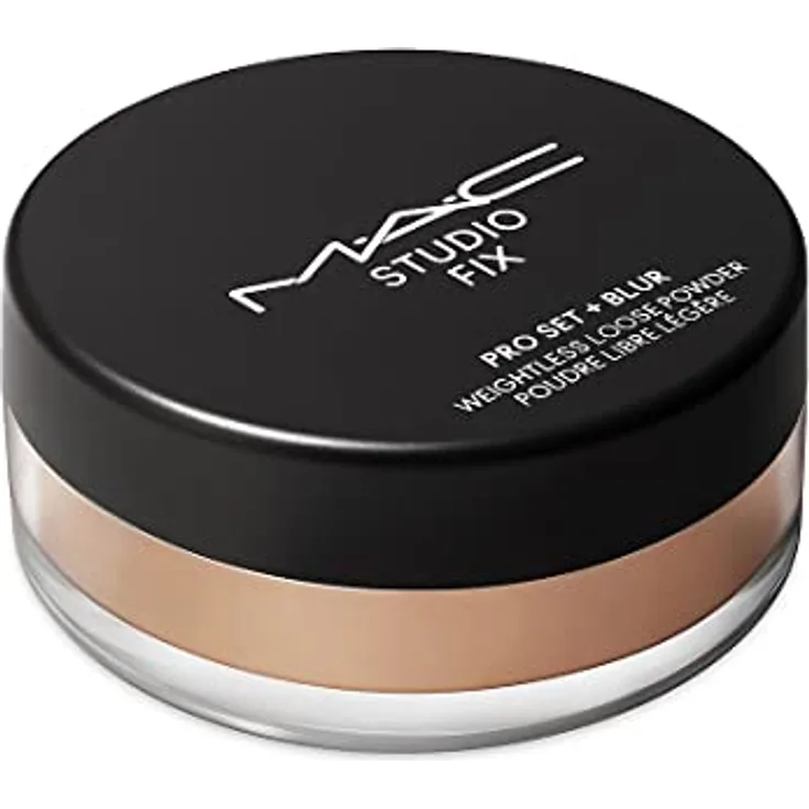 MAC Cosmetics Studio Fix Pro Set + Blur Weightless Loose Powder, Mattierender Puder zum Fixieren, Farbton Dark, 6,5 g