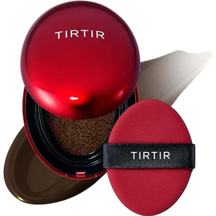TIRTIR Mask Fit Red Cushion, langanhaltendes Make-up im Schwämmchen, Farbton 55N Espresso, 18 g – Bild 1