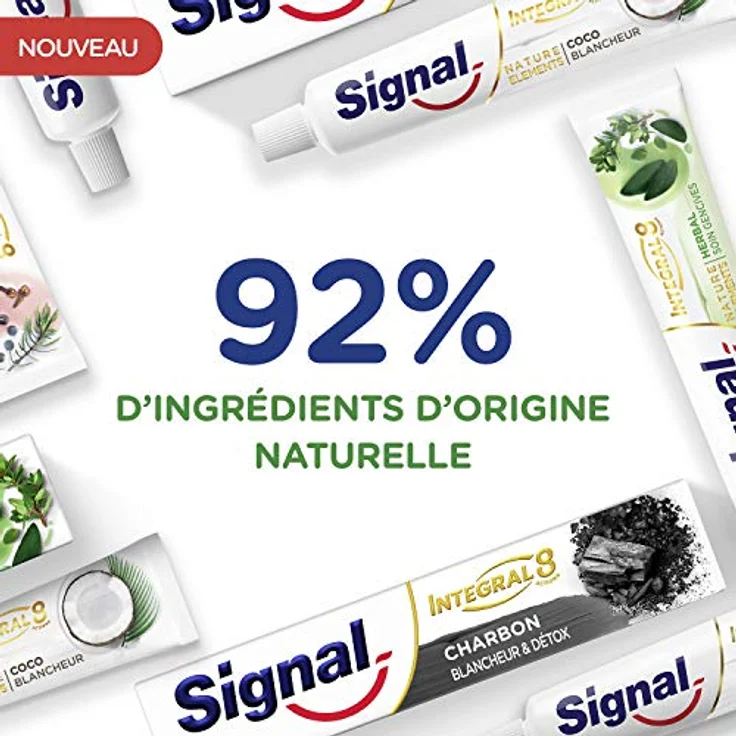 Signal Nature Elements Zahnpasta Weiß/Detox Tuba 75ml, Zahnpasta für weißere Zähne und gereinigte Lippen – Bild 5