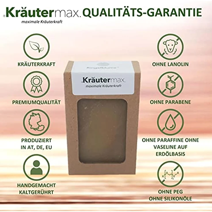 Ringelblume Haarseife Seife mit Blüten Extrakt und Ringelblumenöl Naturrein 1 x 100 g – Bild 3