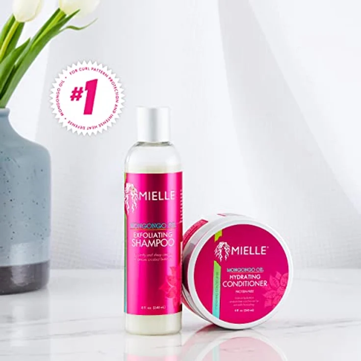 Mielle Mongongo Oil Peeling Shampoo, feuchtigkeitsspendendes Reinigungsshampoo ohne Parabene, 240ml – Bild 6
