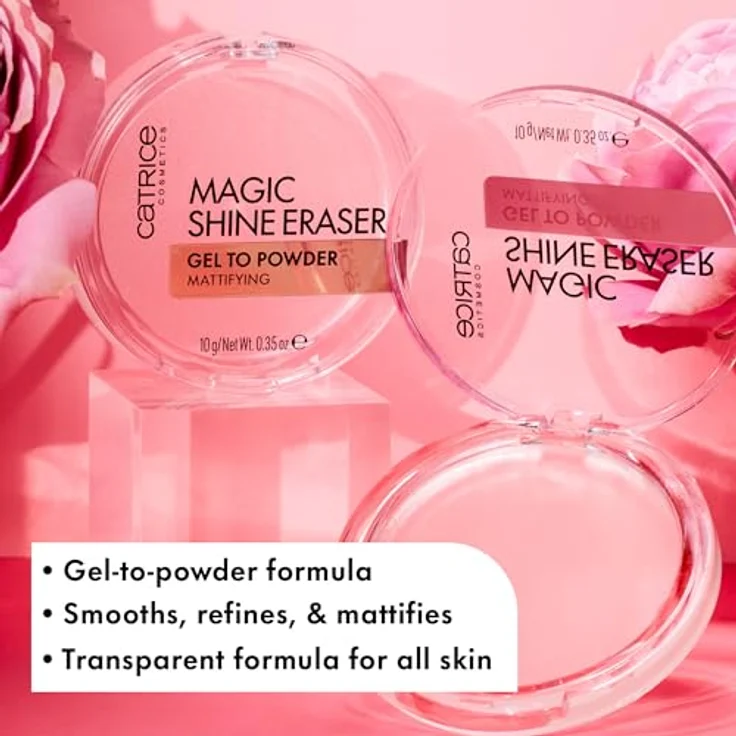 Catrice Magic Shine Eraser Gel To Powder, mattierendes Puder mit Gel-Textur, Farbton 010 Camera Ready, 10 g, vegan und mikroplastikfrei – Bild 3