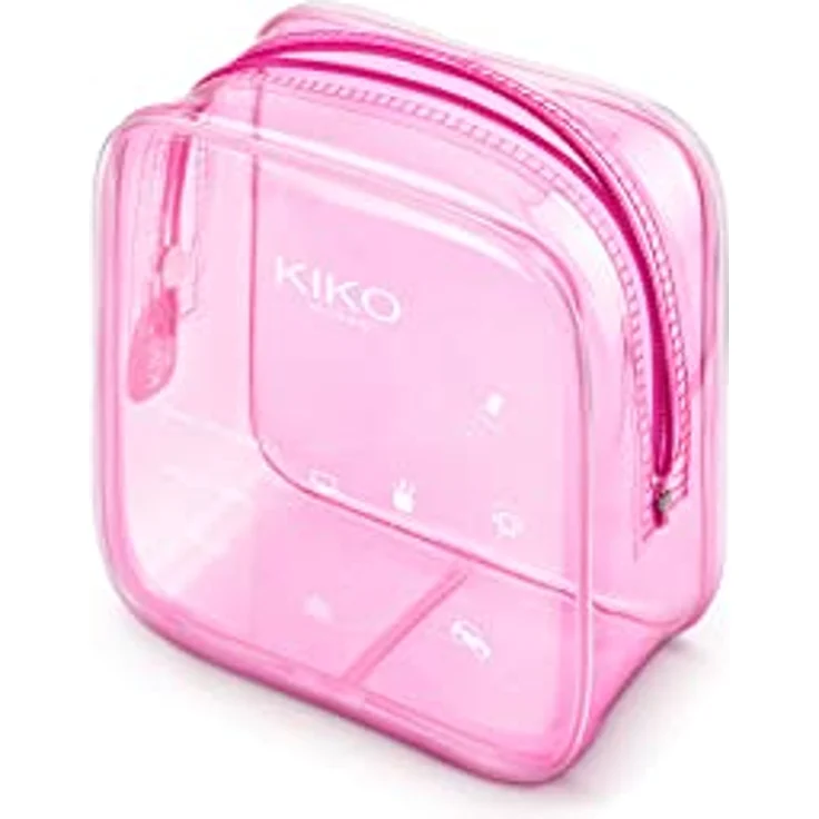 KIKO Milano Mini Pochette transparentes Kosmetiktäschchen, 13x13.5x6.5 cm, praktische Aufbewahrung für Make-up und Pflegeprodukte, 1 St. – Bild 4