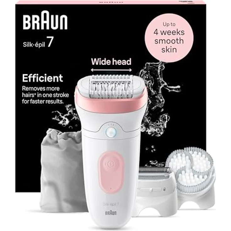 Braun Silk-épil 7 SE7-060, Epilierer mit 40 MicroGrip-Pinzette, SmartLight, nass und trocken, umfangreiches Zubehör – Bild 2