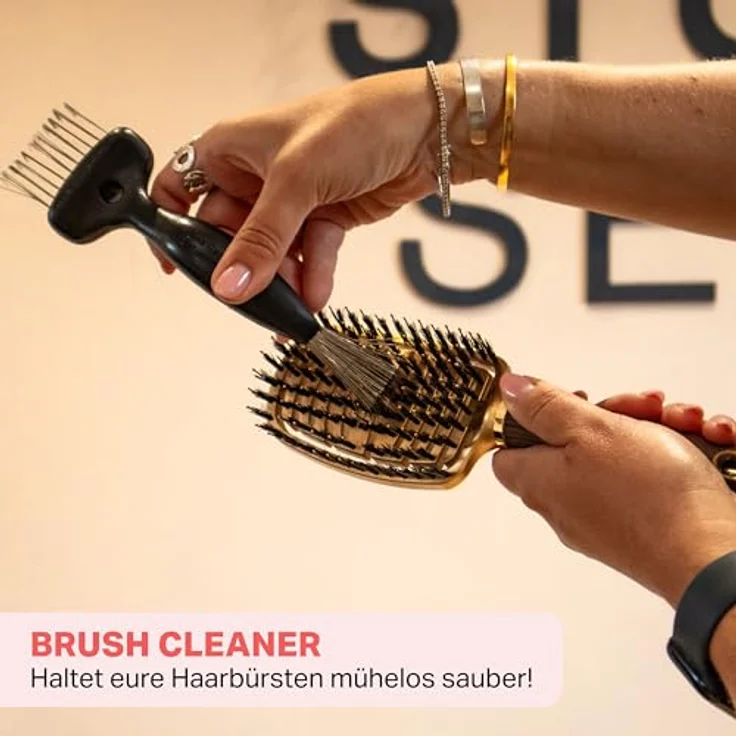 Olivia Garden The Brush Cleaner Brush Black – Bild 7