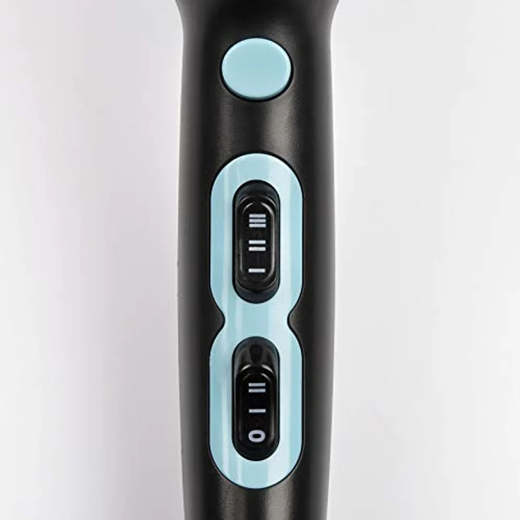 Girmi Girmi PH46 Haartrockner, 2100 W mit AC-Motor, schwarz/hellblau, 2 Geschwindigkeiten, 3 Temperaturen, extradünner Luft-Konzentrator – Bild 3