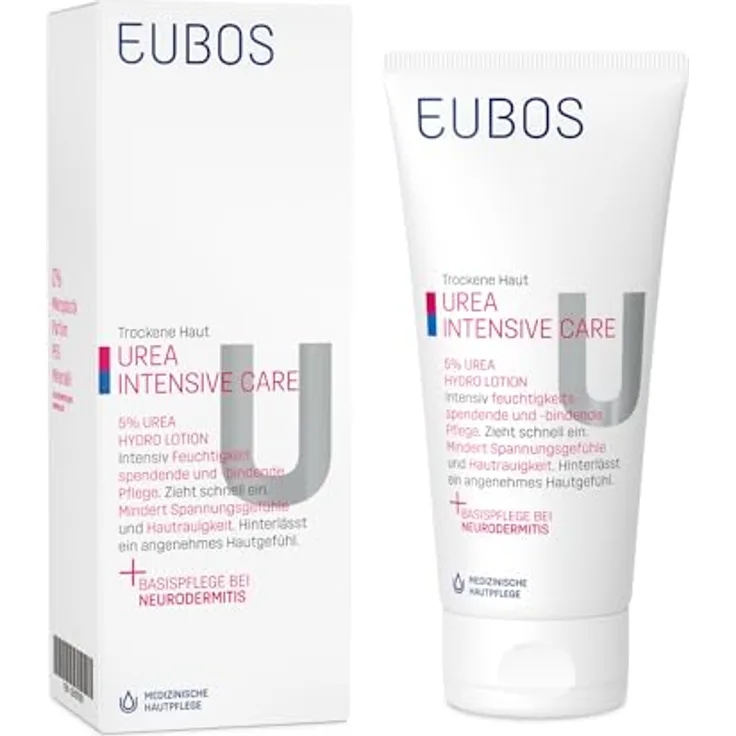 Eubos Urea Intensive Care 5% Urea Hydro Lotion für trockene Haut, dermatologisch bestätigt, 200ml