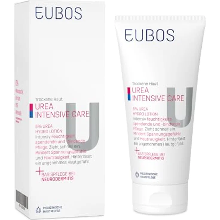 Eubos Urea Intensive Care 5% Urea Hydro Lotion für trockene Haut, dermatologisch bestätigt, 200ml – Bild 1