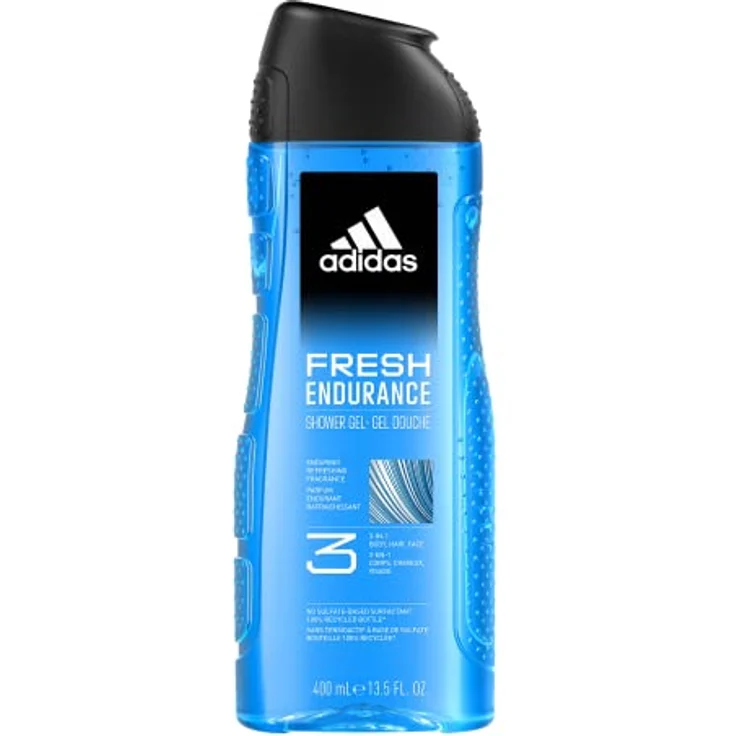 Adidas Fresh Endurance 3-in-1 Duschgel, vegane Formel, 400 ml – Bild 1