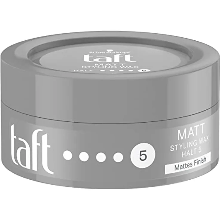 Taft Matt Styling Wax mit Haltegrad 5 (75 ml), Haarwachs für langanhaltende Haarstyles mit mattem Finish mit bis zu 24 h Power-Halt, schenkt den gestylten Haaren Struktur