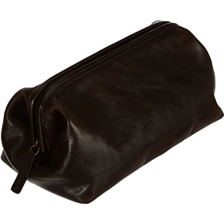 Fossil Geschenk für Männer Reise, Leder Rasierset schwarz 26,7 cm L x 14,6 cm B x 15,3 cm H MLG0724001 – Bild 2