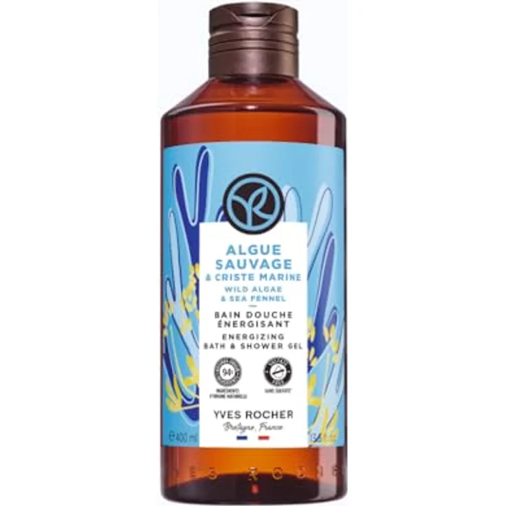 Yves Rocher BAIN DE NATURE Duschbad Algue Sauvage & Criste Marine, Bourbon-Vanille Duft, 93% natürliche Inhaltsstoffe, 400 ml – Bild 1
