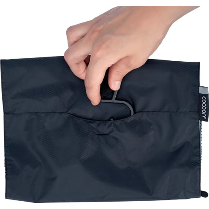 Cocoon Hanging Toiletry Kit Minimalist Light, Necessaire, wasserdicht, schwarz, mit 4 Fächern und Aufhängehaken – Bild 5