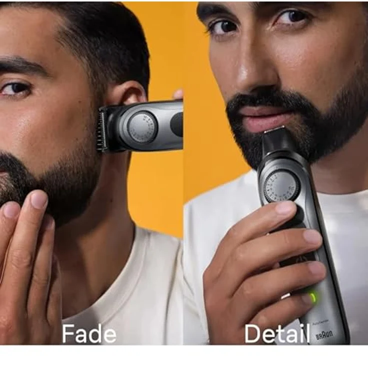 Braun Series 7 BT7420, Bartschneider Set mit Friseurtools und Gillette Rasierer, schwarz – Bild 3
