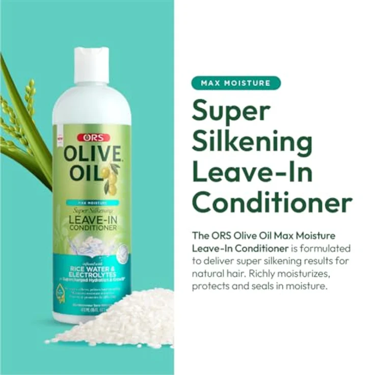 ORS Max Moisture Deep Conditioner 473 ml, mit Olivenöl, Hydrolysierte Seide & Panthenol, stärkt & repariert, spendet Feuchtigkeit und Elastizität – Bild 5