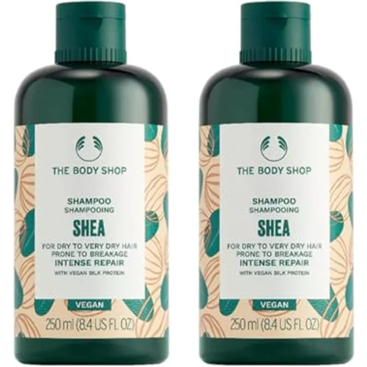 The Body Shop Shea Shampoo, 250 ml, Flüssiges Shampoo für trockenes bis sehr trockenes Haar, vegan, 92% natürliche Inhaltsstoffe, repariert und hydratisiert – Bild 1