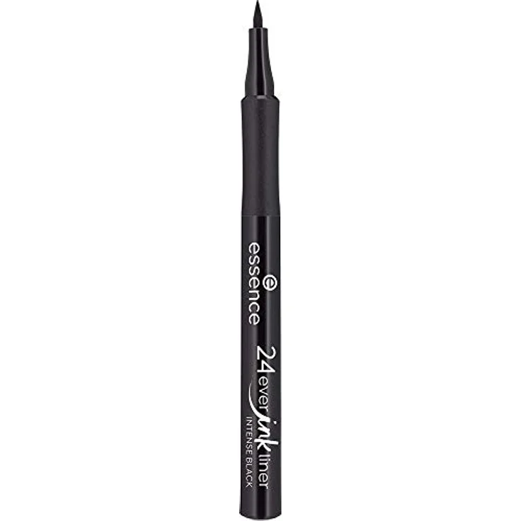 essence 24ever ink liner, Eyeliner, Eye Liner, intensives Schwarz, Nr. 01 Intense Black, schwarz, sofortiges Ergebnis, langanhaltend, matt, wasserfest, vegan, ohne Parfüm (1,2ml) – Bild 1
